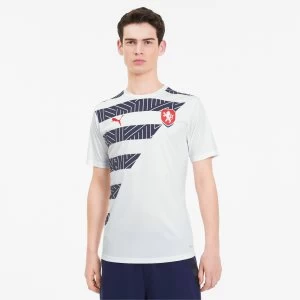 Image of PUMA Czech Mens Stadium Jersey, White/Peacoat, size 2X Large, Clothing