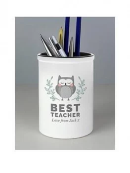 image of Personalised Thank You Teacher Pen Pot