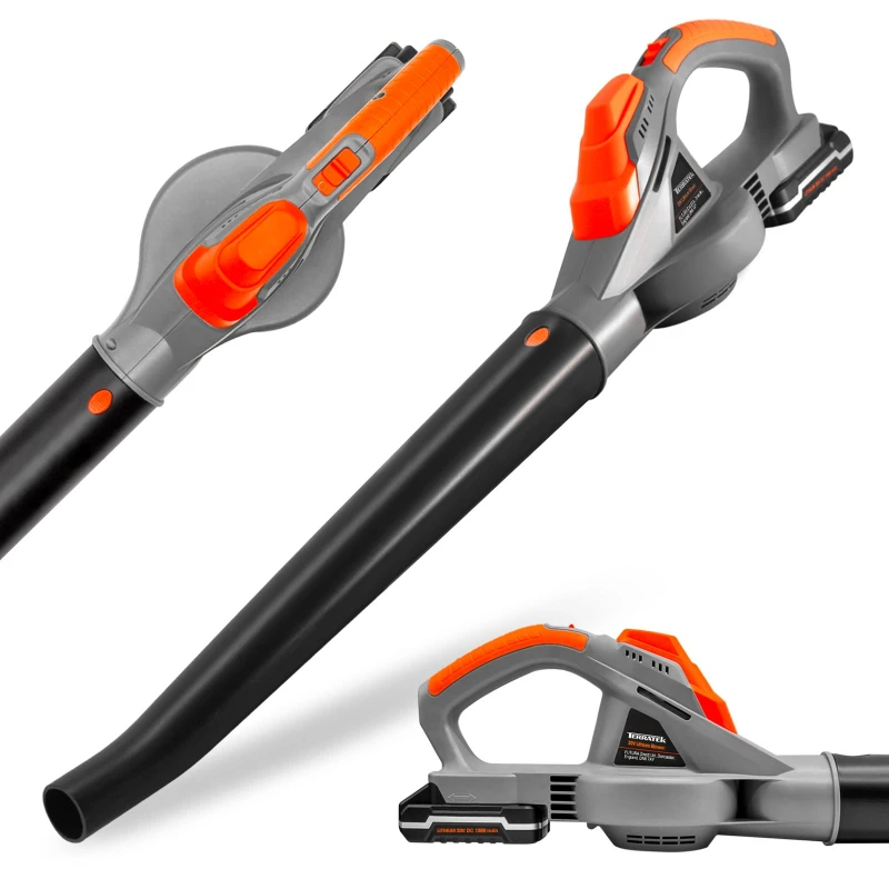 Image of TERRATEK 20V Cordless Leaf Blower Garden Blower - Orange & Grey - Terratek TTCLB18-3