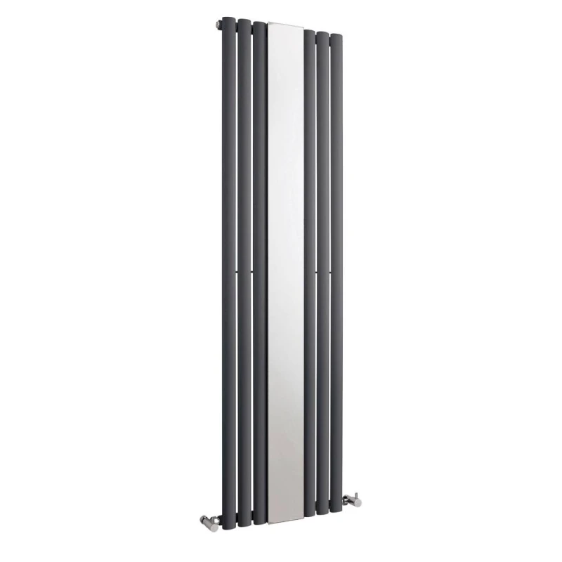 Image of Balterley Vertical Single Panel Radiator Mirror 2566 BTU Anthracite 1800x499mm Grey