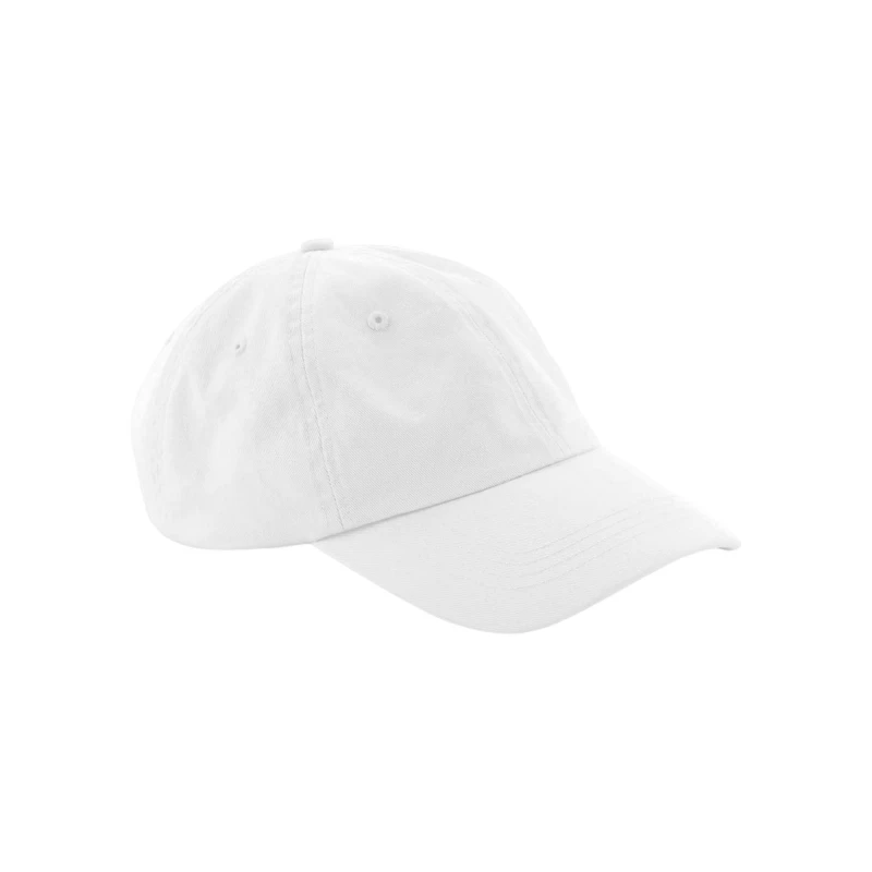 Image of Beechfield Beechfield Men Cotton Panelled Baseball Cap in White White One Size Male 5063377073089