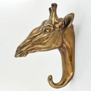 Image of Giraffe Wall Cold Cast Bronze Coat Hook 20cm