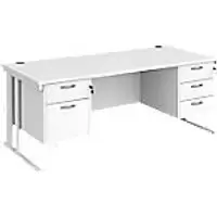 image of Dams International Desk MCM18P23WHWH 1,800 x 800 x 725 mm