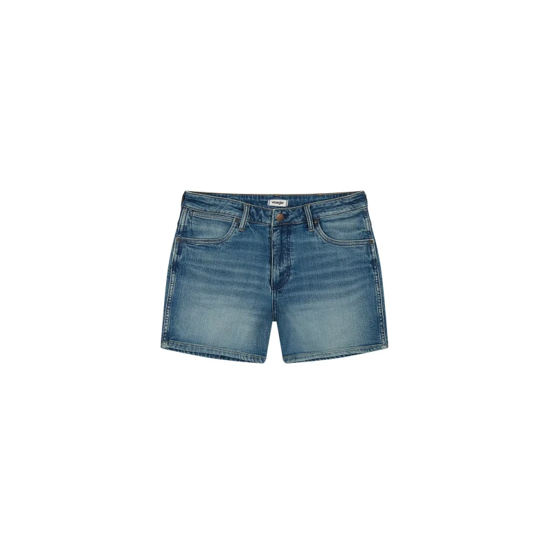 Image of Wrangler Womens shorts Wrangler Boyfriend Shoreline Bleu Female 25