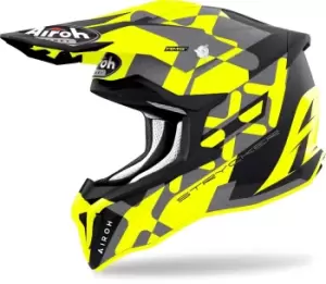 Image of Airoh Strycker XXX Carbon Motocross Helmet, yellow, Size 2XL, yellow, Size 2XL