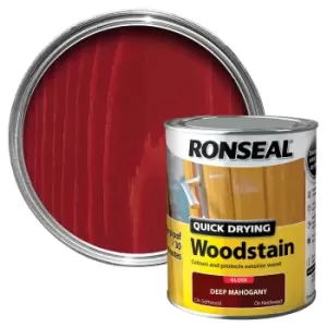 Image of Ronseal Deep Mahogany Gloss Wood Stain, 750Ml