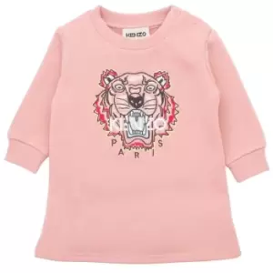 image of KENZO Long Sleeve Tiger Dress - Pink