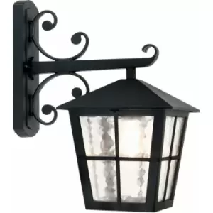 Image of Loops - IP43 Wall Light Sconce Black LED E27 100W Bulb External d00212