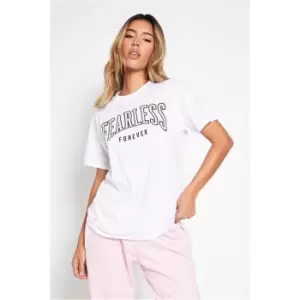 Image of I Saw It First White Fearless Forever Oversized T-Shirt - White