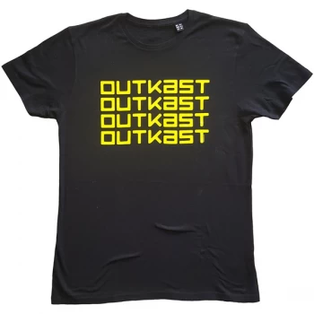 image of Outkast - Logo Repeat Unisex Large T-Shirt - Black