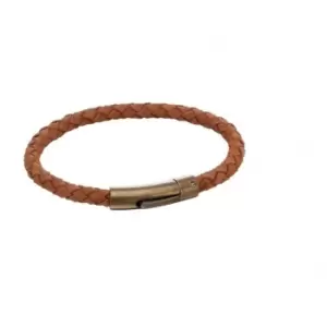 Image of Fred Bennett Brown Suade Antique Clasp Bracelet B5137