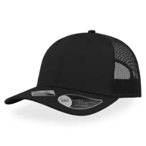 Image of Atlantis Recy Three Recycled 6 Panel Trucker Cap (One Size) (Black)
