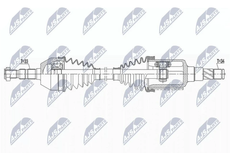 Image of NTY NPW-DW-027 Drive shaft Front Axle Left Drive Shaft (13)