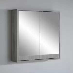 Image of Maia Double Mirror Cabinet, Grey Light Grey