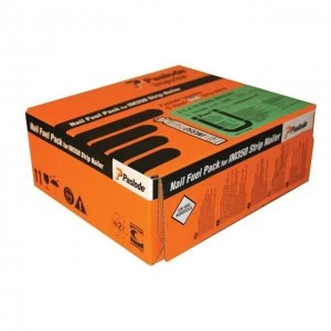Image of Paslode 2.8 x 63mm IM350 Ring Shank Nails Bright Finish Box of 3300 + 3 Fuel Cells