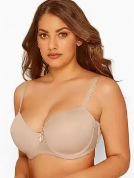 Image of Yours Clothing Nude Tshirt Bra, Nude, Size 38C, Women