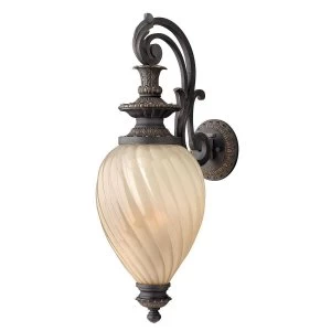 image of 3 Light Outdoor Large Wall Lantern Light Aged Iron IP44, E14