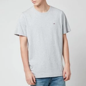 Image of Tommy Jeans Mens Classic Jersey T-Shirt - Light Grey Heather - L