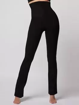 Image of TLC Sport Performance High Tummy Control Extra Strong Compression Slim Fit Bootleg Legging - Black Size M Inside Leg 29, Women