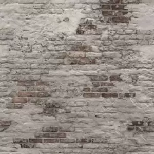 Image of Dutch Wallcoverings - Photo Mural Old Brick Wall Grey Grey