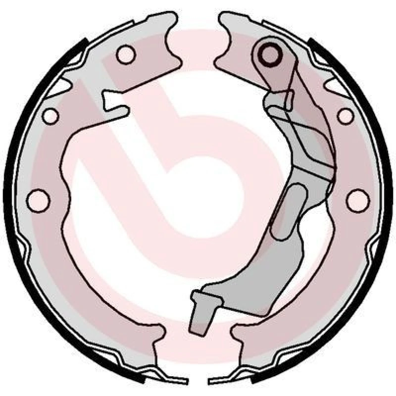 Image of BREMBO Handbrake shoes BREMBO S 10 520