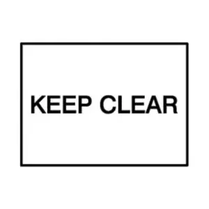 Image of The House Nameplate Company Keep Clear Self-Adhesive Labels, (H)150mm (W)200mm