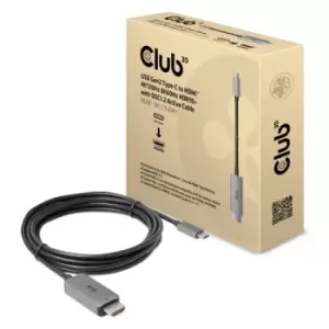 image of CLUB3D USB Gen2 Type-C to HDMI 4K120Hz 8K60Hz HDR10 with DSC1.2...