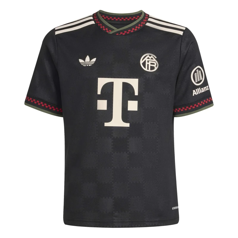 Image of Adidas Bayern Munich Third Kids Shirt 2025/26 Noir Unisex 11/12 ans KE6797