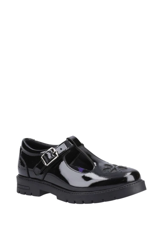 Image of Hush Puppies Fiona Patent Senior School Shoes UK Size 6 (EU 39) Black HUS872-BLACK-6