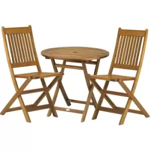 image of Royalcraft York 2 Seater 70cm Bistro Set with Folding Chairs