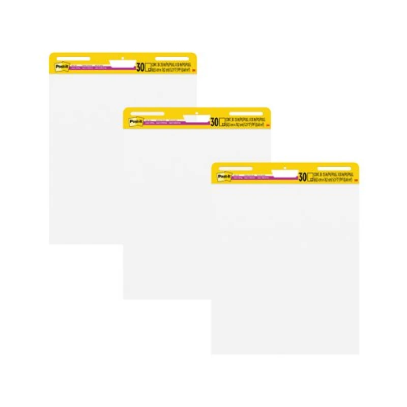 Image of Post-It Post-it Super Sticky Meeting Chart Bundle 559P3 2 Meeting Charts + 1 Free (Pack of 3) CF-FB 17S FN CF-FB 17S FN