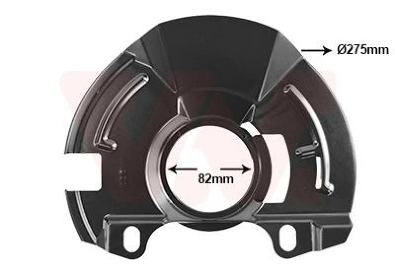 Image of VAN WEZEL Brake disc backing plate VAN WEZEL 8252371