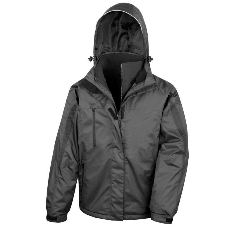 Image of Result Result Men Journey 3 in 1 Soft Shell Jacket in Black Size: Small Black S Male 5063527498151