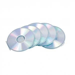 image of Fellowes Round Slimline CD Cases Clear Pack of 5 Ref 9834201 171778