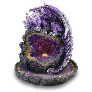 image of Crystal Cave Purple Dragon LED Backflow Incense Burner