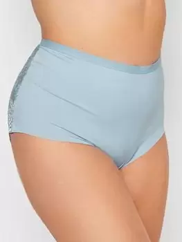 Image of Yours Lace Back Full Briefs, Blue, Size 18-20, Women