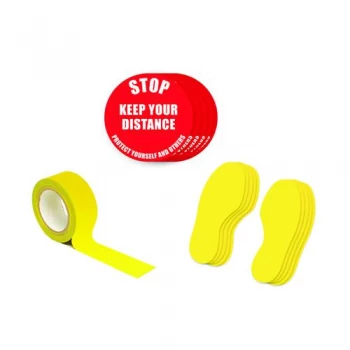 Image of Social Distance Marker Kit Stop Keep Your Distance 1A SDKIT1A
