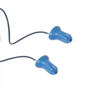 Image of Uvex Corded Disposable Ear Plugs, 24dB, Blue, 100 Pairs per Package