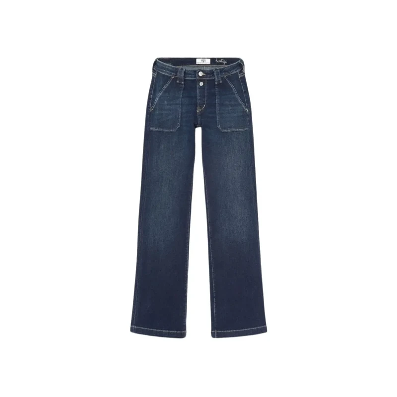 Image of Le Temps des cerises Womens jeans Le Temps des cerises Flare pulp No. 1 Bleu Female 28