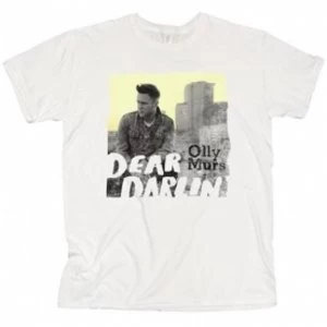 Image of Olly Murs Dear Darlin Skinny White T-Shirt Large