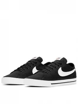Image of Nike Court Legacy Canvas - Black/White, Size 6, Men