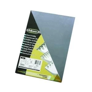 Image of Fellowes Transpsarent Plastic Covers 240 Micron Pack of 100 53762