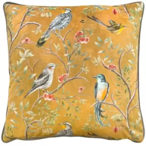 Orient Chinoiserie Cushion Gold / 43 x 43cm / Polyester Filled