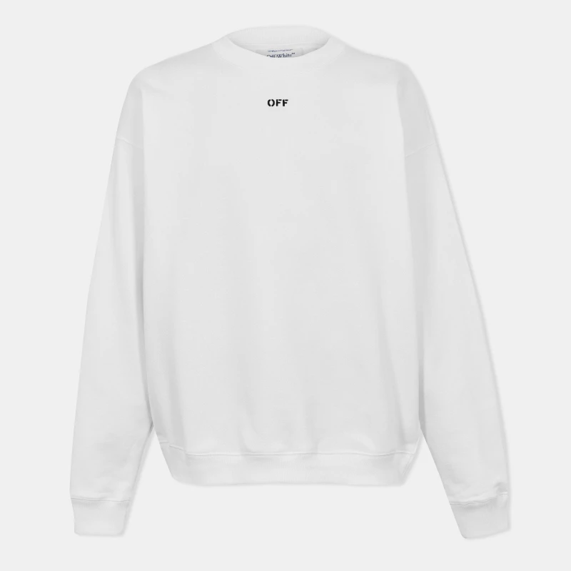 Image of Off White Mens Skate Crew Sweatshirt Crew Sweaters XS White 52265401310