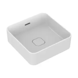 Image of Strada II Vessel Basin 40 White Overflow No Tap Hole Square - 232691