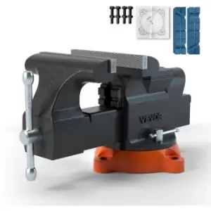 Image of Bench Vice, 6" Jaw Width 5.9-inch Jaw Opening, 360-Degree Swivel Locking Base Multipurpose Vise with Anvil, Heavy Duty Ductile Iron Workbench