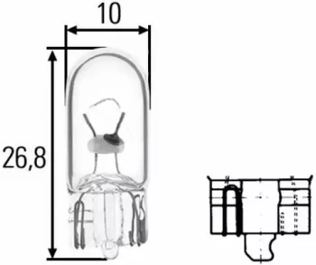 Image of Bulb W3W 24V 8GP003594-241 by Hella - 10 Units