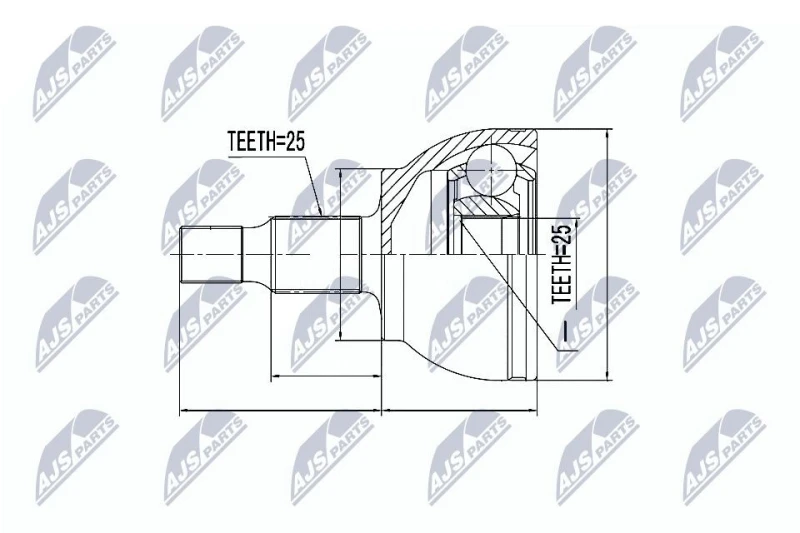 Image of NTY CV joint kit NTY NPZ-ME-007