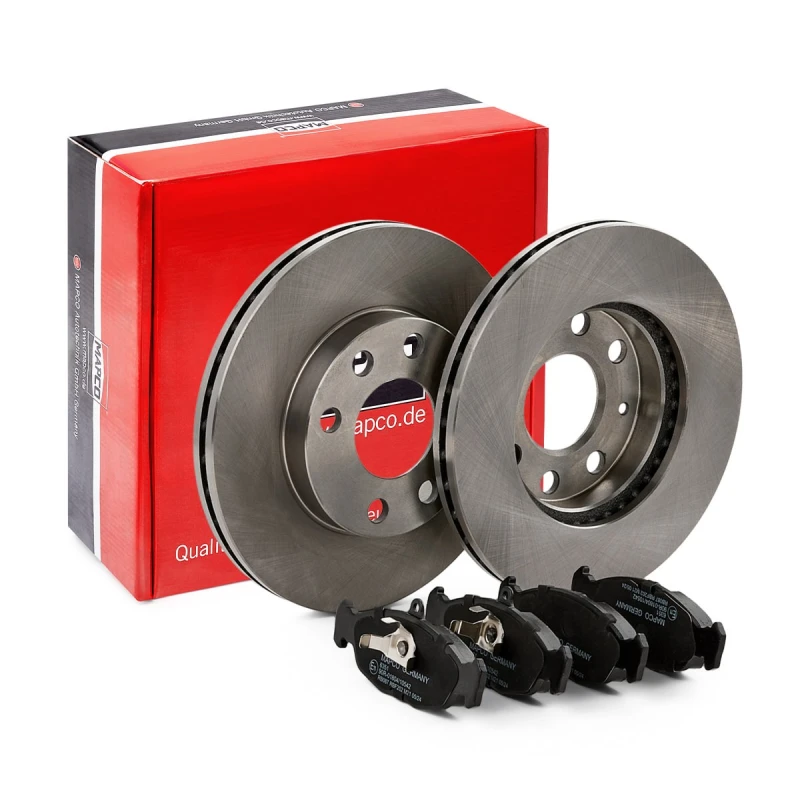 Image of MAPCO 47752 Brake disc and pads set Front Axle, Brake Disc Type: Vented, excl. wear warning contact Brake Set,disc brakes (3405)