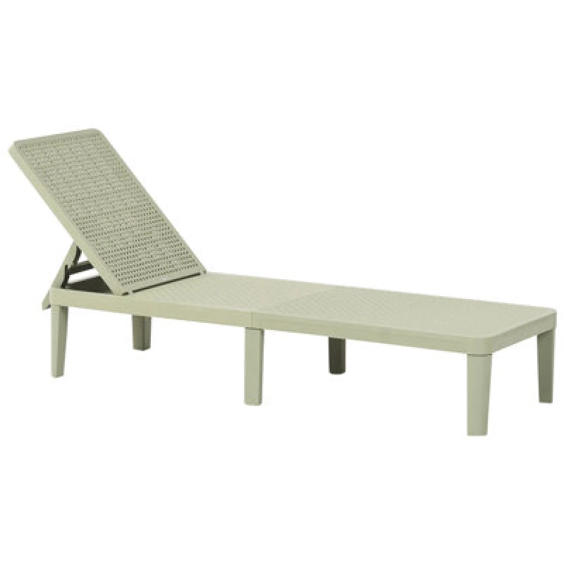 Image of Beliani Sun Lounger Ossimo Reclining Synthetic Material Light Green